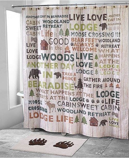 Avanti Cabin Words Shower Curtain Reviews Shower Curtains