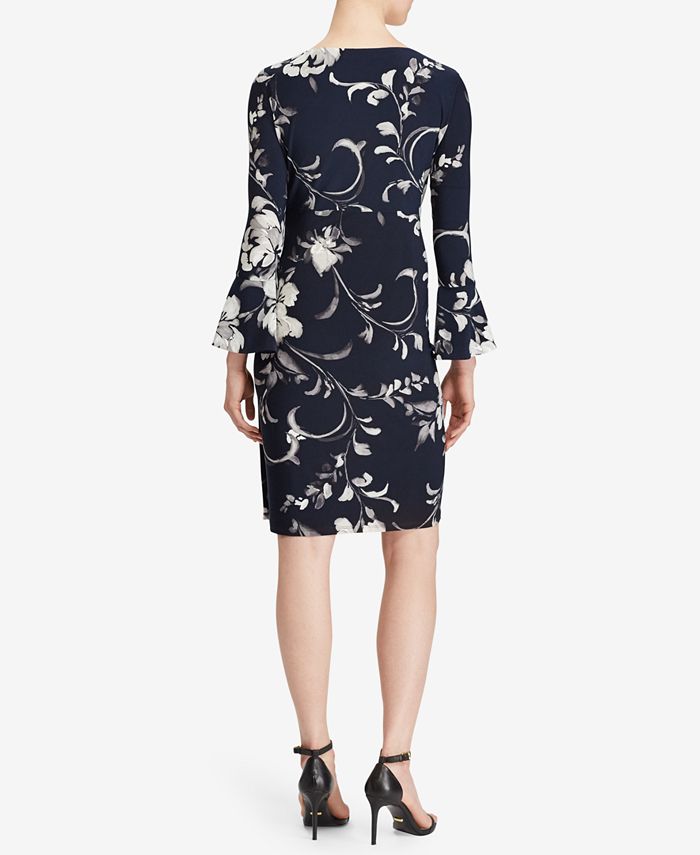 Lauren Ralph Lauren Floral-Print Bell-Sleeve Dress, Regular & Petite ...
