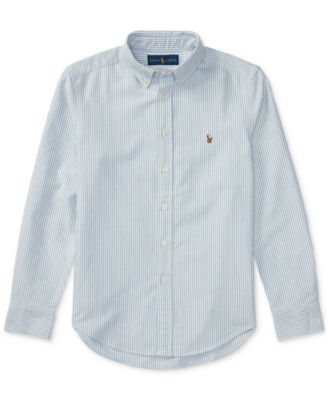 8-20 Boys' Embroidered Pony Logo Cotton Oxford Shirt