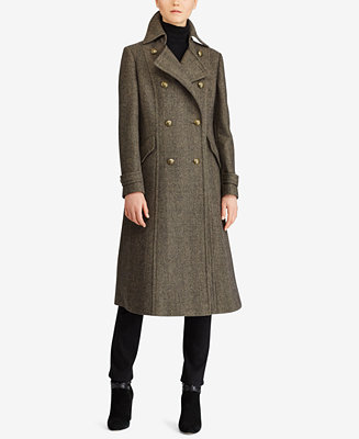 lauren ralph lauren double breasted herringbone wool jacket