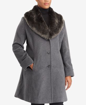 Ralph lauren fit and flare coat on sale