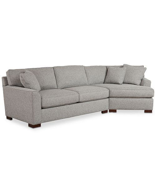 Furniture Carena 2-Pc. Fabric Sectional Sofa with Cuddler ...