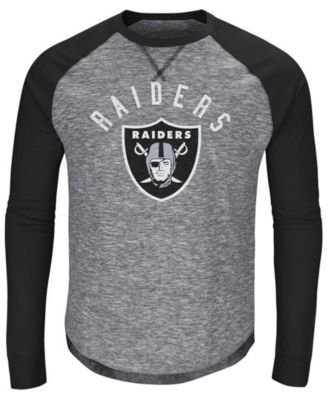 oakland raiders men's long sleeve shirt