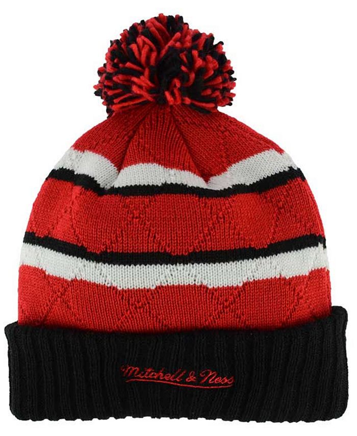 Mitchell & Ness Chicago Bulls Quilted Hi Five Knit Hat - Macy's