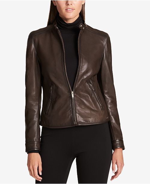 DKNY Petite Leather Jacket & Reviews - Coats - Petites ... (500 x 613 Pixel)