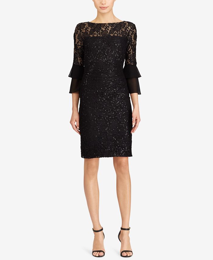 Lauren Ralph Lauren Sequined Lace Dress Macy s