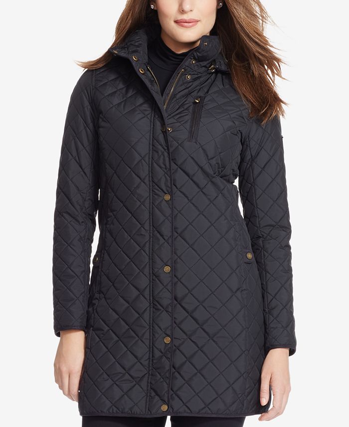 Lauren Ralph Lauren Plus Size Quilted Hooded Jacket, Created for Macy's ...