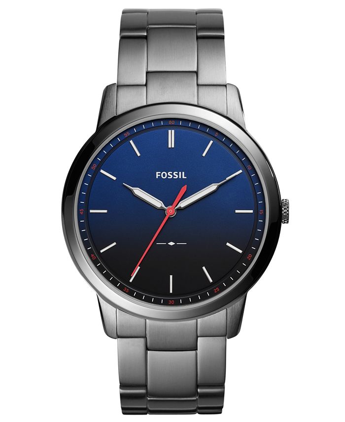 Fossil Men's The Minimalist Smoke Stainless Steel Bracelet Watch 44mm