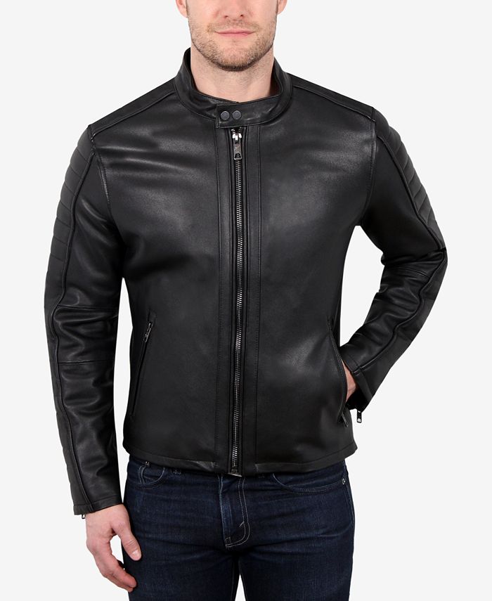 WILLIAM RAST Men's Leather Moto Jacket - Macy's