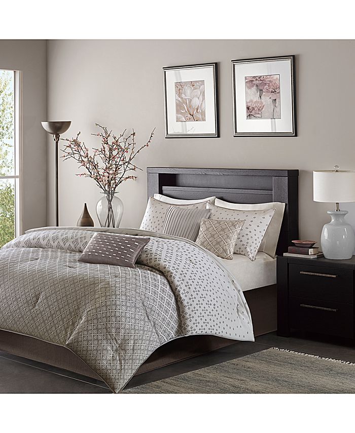 Madison Park Biloxi Jacquard Geometric 7Pc. Comforter Set, California