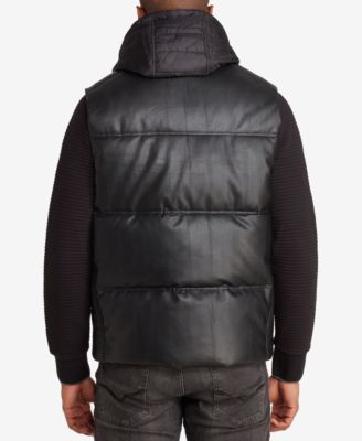 Sean John Men's Puffer Vest With Inset, Created for Macy's