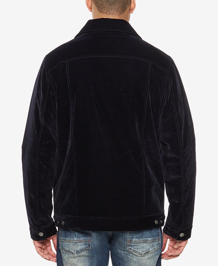 Velvet trucker clearance jacket mens