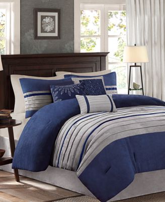 Palmer Faux-Suede 7-Pc. Comforter Sets
