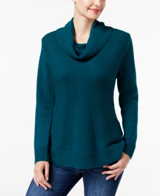 Style & Co - Petite Cowl-Neck Textured Sweater
