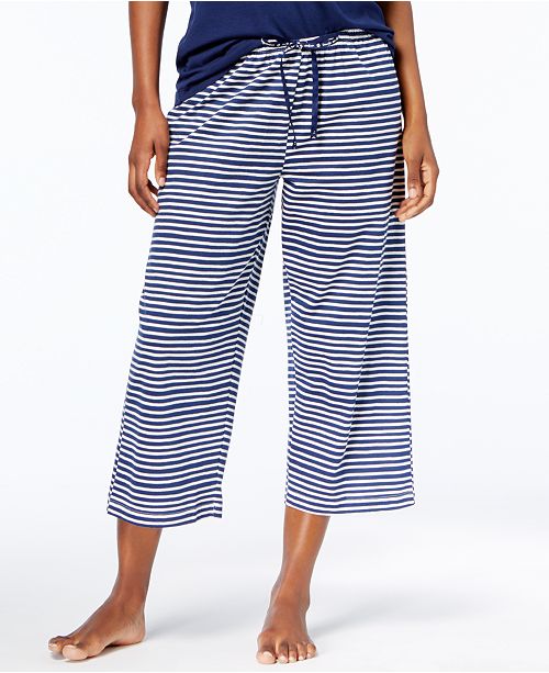 women's cotton capri pajama bottoms