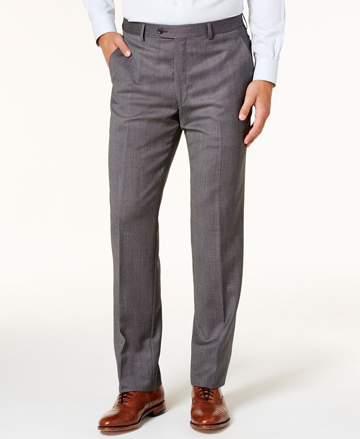 Michael Kors Men's Classic-Fit Silver/Gray Birdseye Suit - Macy's