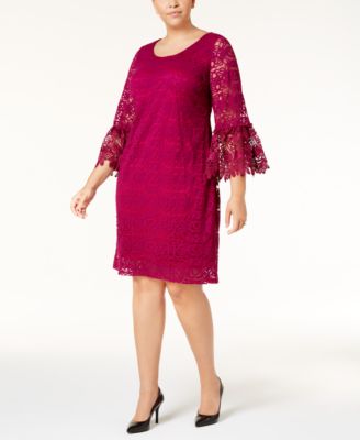 macys plus size lace dresses