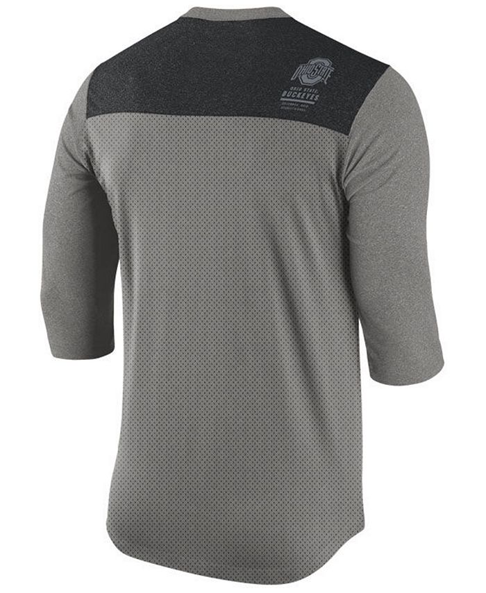 Nike Men's Ohio State Buckeyes Dri-Fit Henley T-Shirt - Macy's