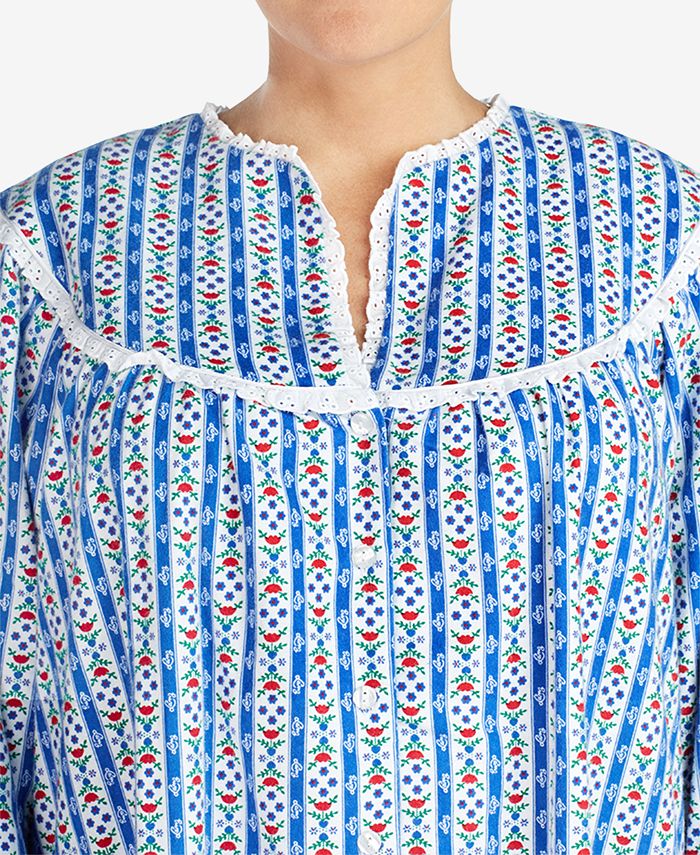 Lanz of Salzburg Ballet Plus Size LaceTrim Cotton Nightgown Macy's