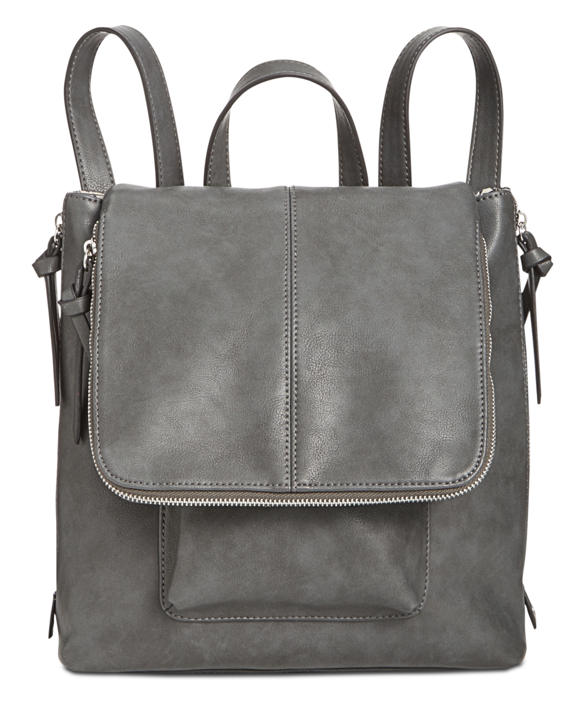 Elliah Convertible Backpack, Created for Macy's - Charcoal/Silver