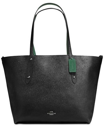 COACH Reversible Large Market Tote in Suede and Crossgrain Leather