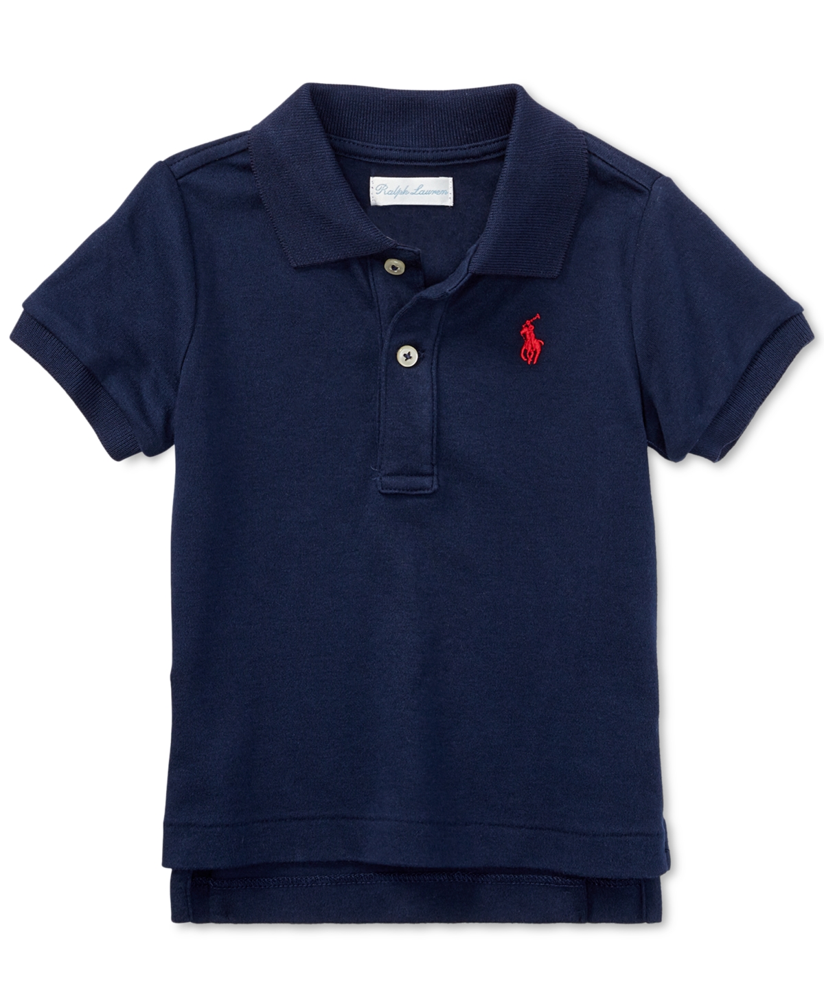 Polo Ralph Lauren Baby Boys Cotton Polo Short Sleeved Shirt In French Navy