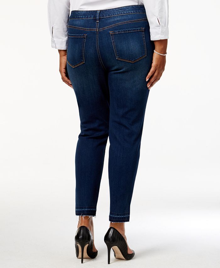 Style & Co Plus Size SplitHem Ankle Jeans, Created for Macy's Macy's