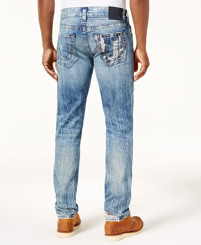 True Religion Men's Indigo Birch Ripped Jeans - Macy's