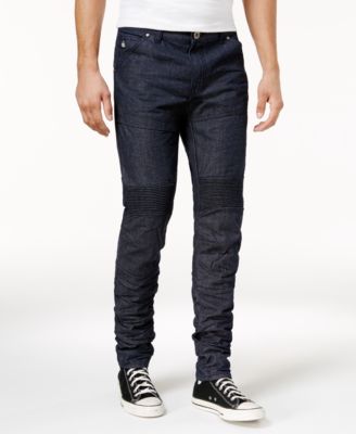 mens straight fit moto jeans