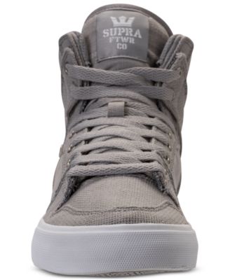 Supra Vaider LC – Baskets Skateboard Grises En Cuir, Taille 8 US, Neuves Avec étiquettes