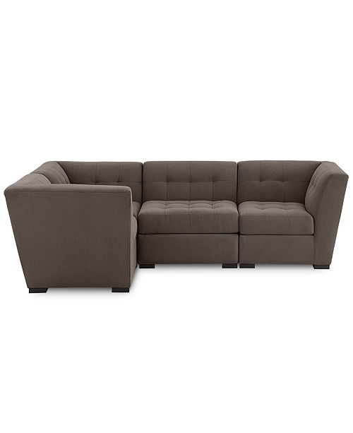 Furniture Roxanne II Performance Fabric 4Pc. "L" Modular Sofa, Created