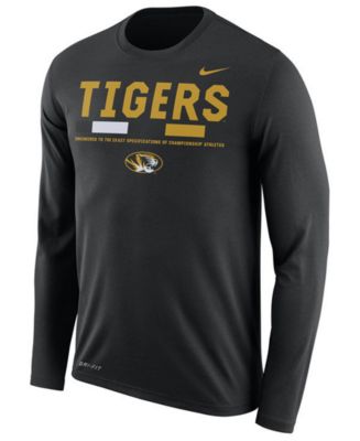 Nike Men's Missouri Tigers Legend Sideline Long Sleeve T-Shirt - Macy's