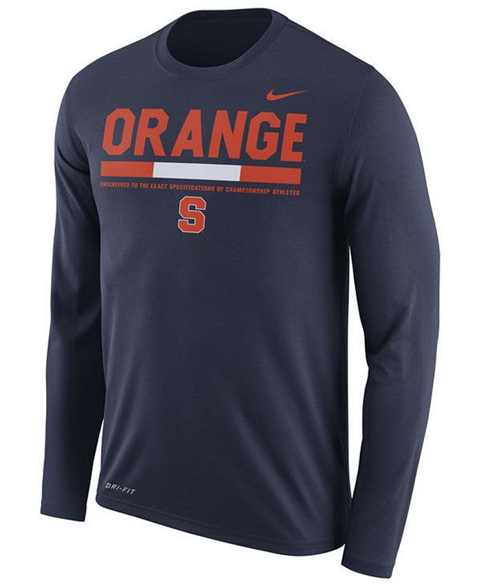 Nike Men's Syracuse Orange Legend Sideline Long Sleeve T-Shirt - Macy's