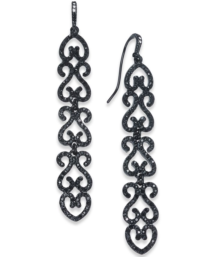INC International Concepts I.N.C. BlackTone Jet Pavé Linear Drop