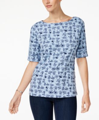 Karen Scott - Elbow-Sleeve Top
