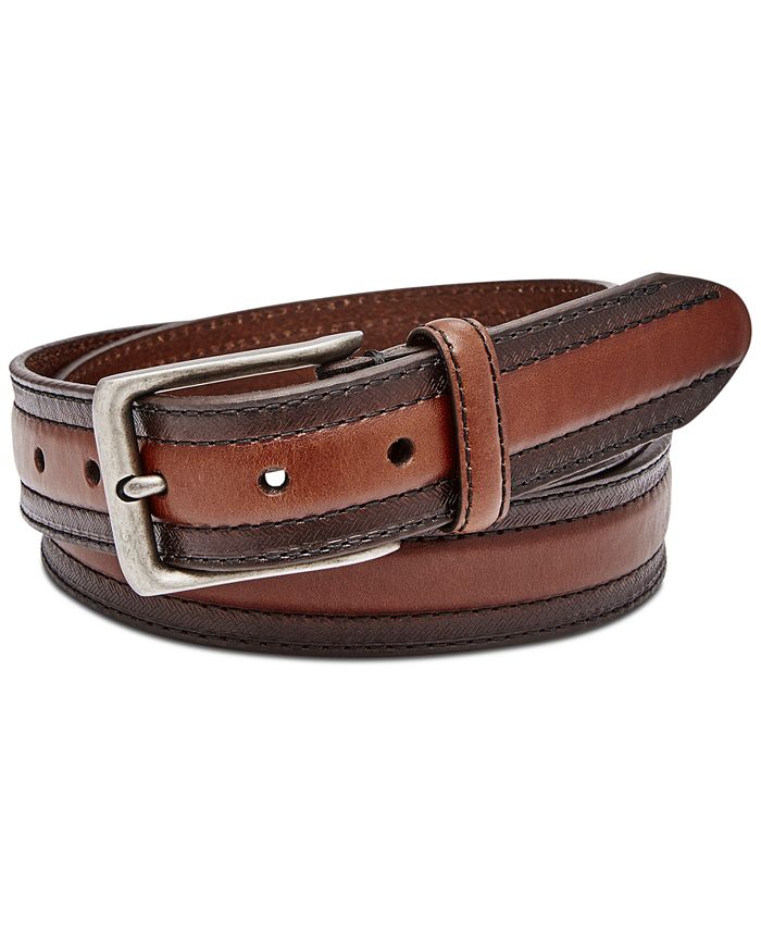 Fossil Men's Boston Embossed Leather Belt & Reviews - All Accessories ...