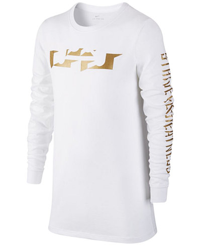 Nike Dri-FIT LeBron James T-Shirt, Big Boys - Shirts & Tees - Kids ...