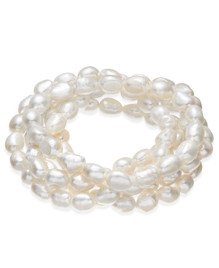 Macy's - Cultured Freshwater Baroque Pearl (7mm) 5-Pc. Stretch Bracelet Set