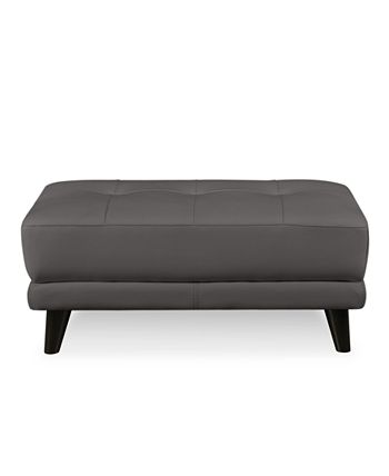 Furniture - Lanz Leather Ottoman, Created for Macy's