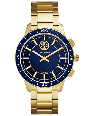 Tory Burch Women's ToryTrack Collins Gold-Tone Stainless Steel Bracelet  Hybrid Smart Watch 38mm & Reviews - All Fine Jewelry - Jewelry & Watches -  Macy's