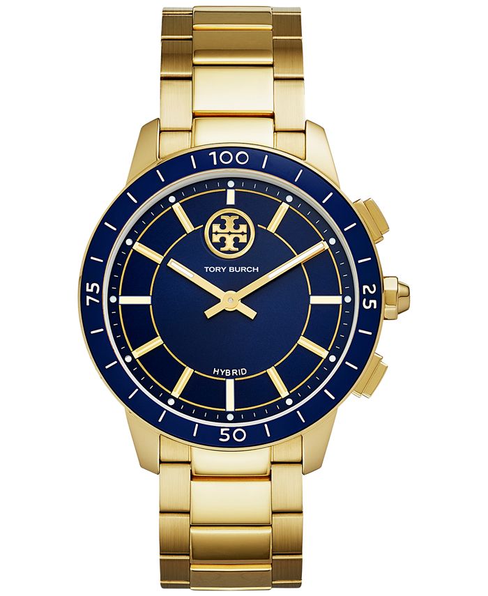 Tory Burch Women's ToryTrack Collins Gold-Tone Stainless Steel Bracelet  Hybrid Smart Watch 38mm & Reviews - All Fine Jewelry - Jewelry & Watches -  Macy's
