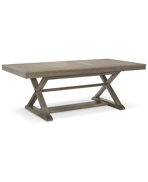 Furniture Rachael Ray Highline Expandable Trestle Dining Table