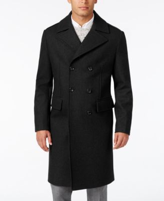 Michael Kors Men's Slim-Fit Double-Breasted Overcoat - Coats & Jackets ...