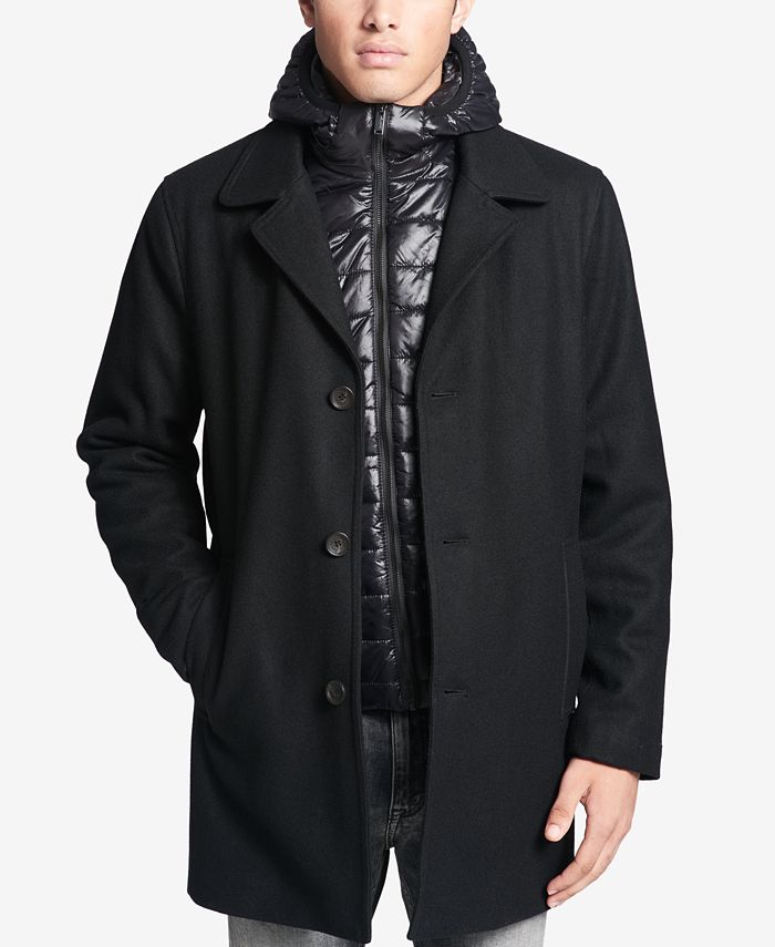 Calvin Klein Men's Walker Coat with Packable Inset - Macy's