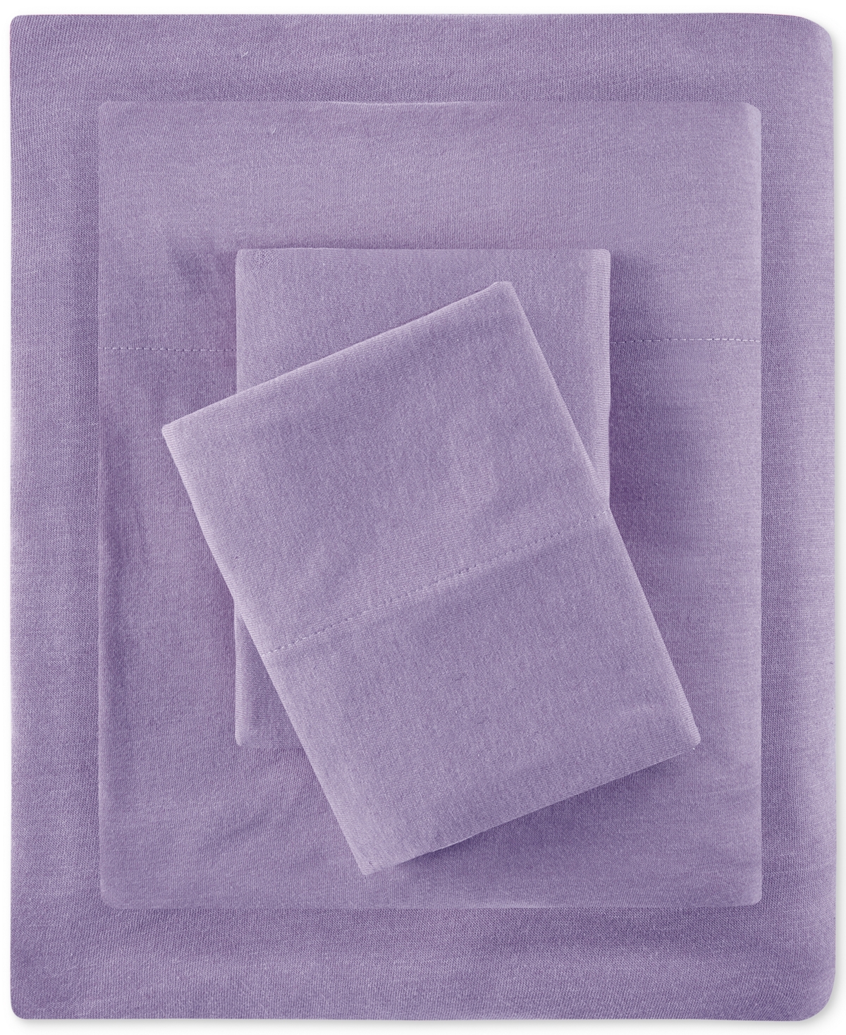 Shop Intelligent Design Jersey-knit Cotton Blend 3-pc. Sheet Set, Twin Xl In Purple