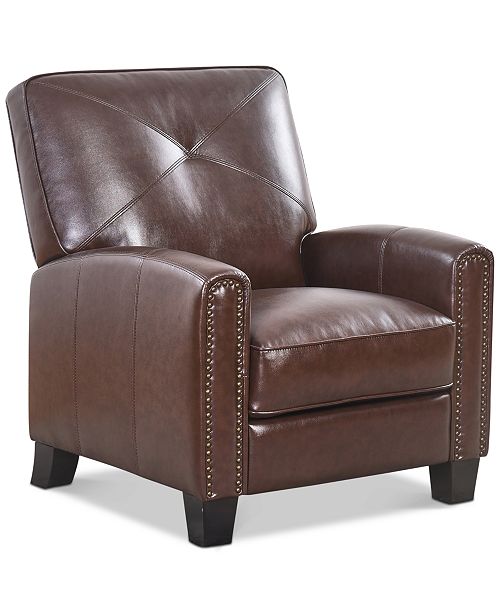 Furniture Leon Leather Recliner, Quick Ship & Reviews Furniture Macy's