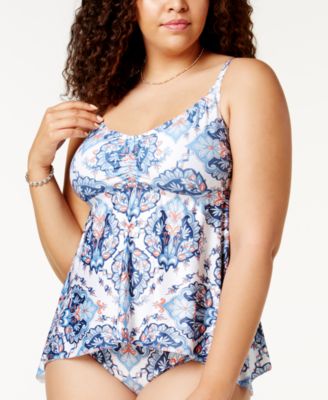 Becca - Plus Size Naples Halter Tankini Top
