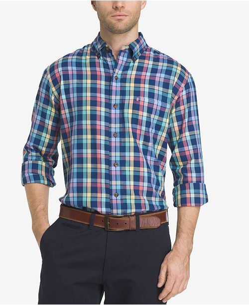 IZOD Men's Plaid Shirt & Reviews Casual ButtonDown Shirts Men Macy's