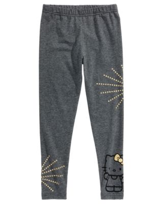 Legging Fille Hello Kitty - Gris Pailleté - Taille M (8-10 Ans) - Neuf Avec étiquettes