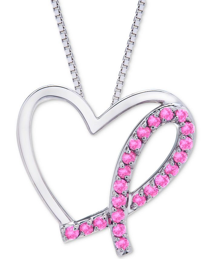Ember Gold Oval Breast Cancer Awareness Locket Necklace Pendant